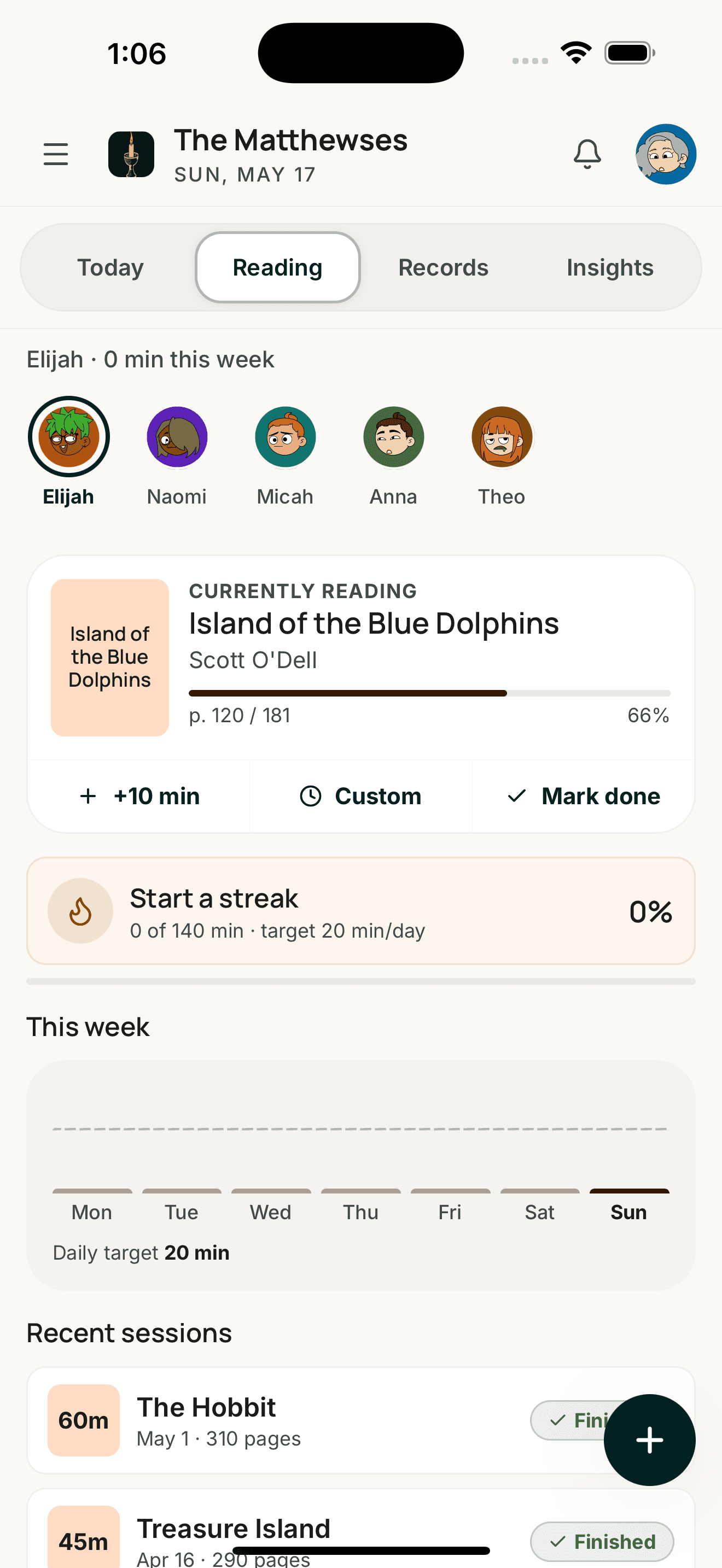 Lightstead mobile — homeschool reading log